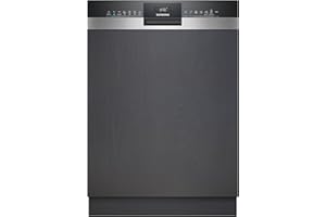Siemens SN53HS10TE iQ300 Smarter Geschirrspüler Teilintegriert, 60 cm breit, Besteckkorb, Edelstahl, angenehm leise mit iQdrive, aquaStop, höhenverstellbarer Oberkorb, home connect, intensiveZone