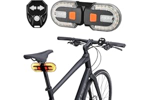 AOMANTIC SARL Luz LED de Control Remoto Señal de Giro, Luz Trasera para Bicicleta con señal de Giro, Luz Trasera LED de Bici-cleta Recargable por USB, Lu-z Tra-sera de Bicicleta con Intermitentes, impermeable
