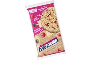 Pesoforma performa Gallette con Cioccolato Bianco e Frutti di Bosco, Gallette di Riso integrale Ideali Come Snack, a Basso contenuto di Sale, solo 78 Calorie, confezione da 4 Gallette, 66 g