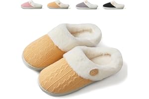 TIKELH Pantoufles Femmes Hommes Hiver Chaussons Maison Confortable Chaud Slippers Peluche Pantoufles Fourrure Intérieur Antidérapant Chaussures pour la Maison