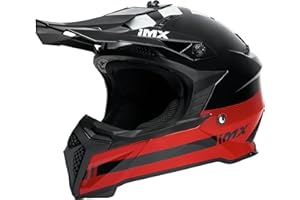 IMX RACING FMX-02 Casco de Moto Offroad 2 Tamaños EPS Emergencia Almohadillas Removibles para Las mejillas Visor Ajustable Forro removible