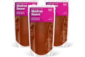 Madras Curry Sauce | 3 x 350g Packs | Ready to use British Indian Restaurant Style Madras Sauce | Simply Heat & Eat - Ready in Minutes | East At Home