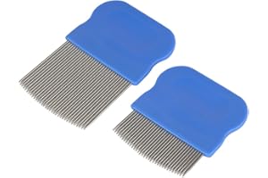 EZY DOSE Head Lice Combs Pack of Two Short Long Pin Combs for Head Lice Treatment Nit Free Comb, Blue, 1 count