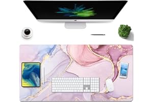 EPriakotu Sous-main Bureau en cuir PU, 80 x 40cm double côté Tapis de bureau, imperméable Tapis de Clavier et Souris, Pad Écriture, pour Bureau/Maison/Gaming