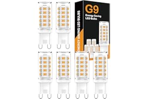 humpun G9 LED Bulbs, 5w Bulbs Cool White 6000K, 560LM Energy Saving Bulb, Non Dimmable Light Equivalent to 40W Halogen CRI 80 for Chandelier, Ceiling Lights - 6 Packs