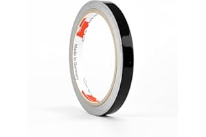 1A STYLE STICKER Auto Zierstreifen Schwarz Glänzende Folie Folienstreifen Autodekor Folie Pinstripes Black(10mm, Schwarz)