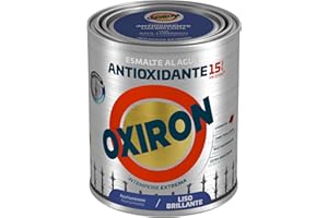 OXIRON Esmalte antioxidante al agua Liso Brillante Azul luminoso 750ml