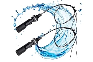 Aideepen Interruttore a Galleggiante, 2 pezzi Sensore di Livello Dell'acqua, Interruttore a Livello Liquido, Float Switch Orizzontale per Acquario, Idroponica, Piscina (tipo F)