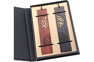 Zulbceo longziming drewniana zakładka, 2 sztuki, ręcznie wykonana drewniana zakładka z pudełkiem na prezent dla nauczycieli, uczniów, mężczyzn i kobiet