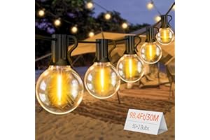 Light-Brightly Catena Luminosa Esterno 30M - 50+2 G40 LED Luci Esterno Impermeabile Luci Esterno Giardino per Terrazza Gazebo Feste Matrimonio