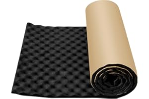 Camiraft Tapis D’Isolation Acoustique pour Voitures,Amortissement Imperméable Phonique Mousse Acoustique Anti-Bruit Coton,Cellule Mousse Auto Adhésif Isolation Thermique 100x50x2cm