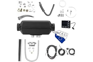 Autoterm Air 2D 2 KW 12 V Diesel Riscaldamento ad aria con OLED – Parte di comando PU-27 e pompa del carburante silenziosa per camper, campervan auto, camion, barca