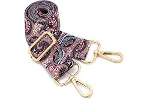 ZOUIQSS Tracolla larga ，Cintura di ricambio regolabile Tracolla per borsa in tela per chitarra a tracolla((3.8CM) Color29)