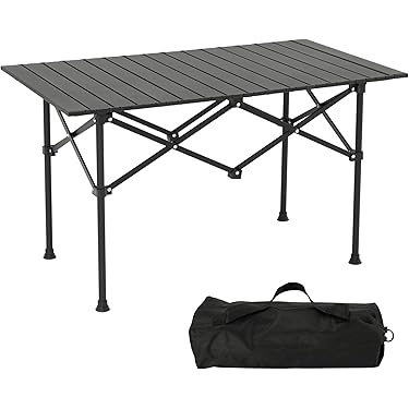 GARLLEN Campingtisch Klappbar - Höhenverstellbar 70/87cm Mit Tragetasche