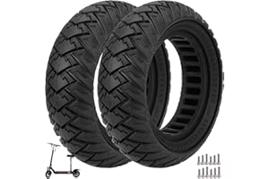 ‎VOLOHAS VOLOHAS 10×3 Vollgummireifen 255x80(80/65-6) Solide Reifen für Kukirin G3 Pro/G2 max/Kugoo M4 pro/Kaabo Wolf Warrior/Mantis 10/Dualtron Zero 10X Elektroroller Anti-Rutsch Pannensicher (Schwarz 2 PCS)