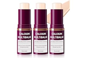 PIPIHOME Cemenrete Calcium Volume Multi Balm, 3pcs Korean Skincare Stick Koreanischer Collagen Feuchtigkeitsstift, Anti-Aging & Firming Kollagen Faltenkernstab für Augen, Hals, Gesicht