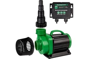 regelbare Teichpumpe Vario Control 22000-S | WAGNER GREEN eco Filterpumpe mit 22.000 l/h | regulierbar mit externem Controller | einsetzbar als Bachlaufpumpe oder Wasserfallpumpe