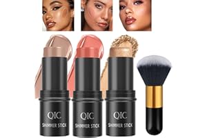 PETANSY 3 Pcs Creme Kontur Sticks Kit Highlighter Stick&Blush Stick&Bronzer Stick Lang anhaltende glatte natürliche Gesicht Konturierung Illuminator Makeup Set