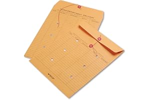 Quality Park Interoffice 63561 Umschläge, Schnur und Knopf, braunes Kraftpapier, 10 x 13 cm, 100 Stück pro Packung