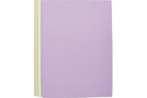 HOUSE OF CARD & PAPER House of Card and Paper Rainbow A4 220 GSM Pastel Coloured Card (Pack of 50), HCP203, Yellow,Blue,Green,Lilac,Pink,Rainbow