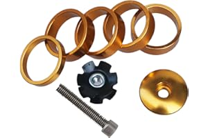 Ganopper Handlebar Riser Bicycle Stem Spacer Set Headset Spacer 1 1/8 Inch with Ahead Cap MTB Stem Cap