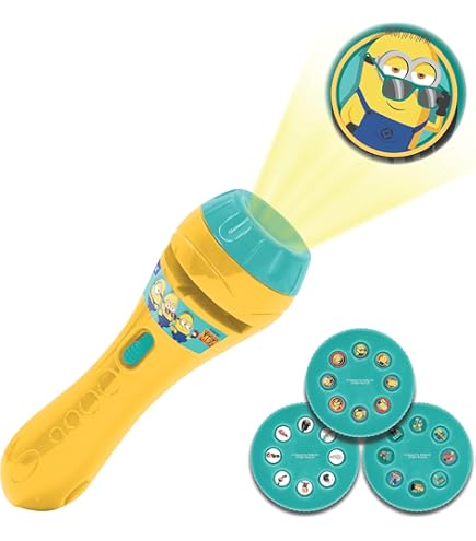 Torcia Con Proiezione Minions - Con 4 Lenti Intercambiabili, Gioco Per Bambini Dai 3 Anni In Su - Foto 8