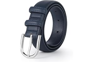 WELROG Kids Belt for Boys and Girls - Boy's Black PU Leather Belt for School Uniform Jeans Classic Belt for Boys Age 6-10