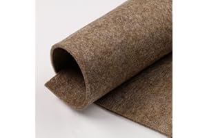 MONDO TESSUTI Fogli di Feltro SPESSORE 3MM VERO FELTRO Dimensione 50x36cm - 39 Colori Disponibili - Altissima Qualità - Ideale per Hobbistica (Tortora Melange)
