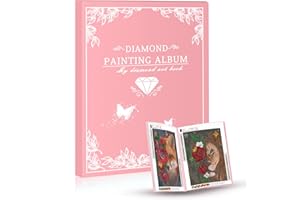 QIUQI Diamond Painting Álbum A3 Rosa,Álbum de Fotos de Diamond Painting, Libro de Almacenamiento para Proteger Pintura de Diamantes,Accesorios de Pintura de Diamante 5D(30 Páginas,Rosa)