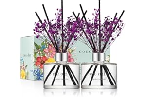 COCOD'OR COCODOR Diffusore a Bastoncini con Vero Fiore Conservato/Lavanda (Garden Lavender) / 200ml, 2 packs/Diffusore per Ambiente, Profumatore Casa, Fragranza Ambiente, Regalo Donna