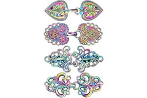 AVRUYPI Lot de 4 clips pour écharpe, pulls, pinces à col vintage, pinces à cape, fermeture cardigan, Clip à Châle Broches à Pull Vintages