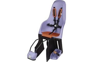 MINIA - Seggiolino per bicicletta posteriore per bambini con un’età compresa tra i 9 mesi e i 6 anni in nero con ancoraggio nel telaio o nel portapacchi.