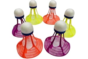 Mgichoom Shuttlecocks Badminton Outdoor, Plas-tic Shuttlecocks, Windproof Nylon Badminton, 3Pcs Durable Badminton Balls For Backyards, Indoor, Outdoor, Random Color