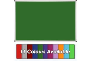 ANICEMOON Premium Noticeboard - Aluminium Frame - 90 x 60cm with Fixings (Green)