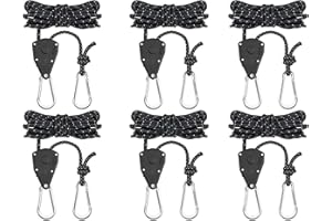 CHAUSA 6 Pezzi 4M Tenda da Campeggio Rope Ratchet Accessori Campeggio Tiranti Corda Riflettenti Tenditore a Cricchetto per Corda Tendicorda per Ancorare Tende All'aperto Essenziale per Campeggio Viaggi