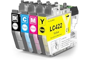 INK4U LC422 Cartucho de Tinta Compatible para Brother LC422 Tinta LC 422 para Brother MFC-J5340DW MFC-J5345DW MFC-J5740DW MFC-J6540DW MFC-J6940DW (4 Unidades)