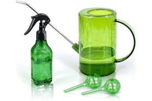 Byhagern 1L Garden Watering Can, Flower and Plants Watering Can with Stainless Steel Long Spout, Large Capacity Watering Cans for Indoor/Outdoor