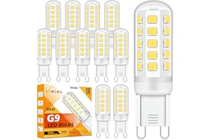 Lumlog G9 Led Bulbs, 3W Cool White Light Bulbs, Equivalent to 30-40W Halogen, 400Lm, 6000 Kelvin 220-240V No Flicker Non-Dimmable Energy Savingor Lighting Decor [Energy Class D] (Cool White, 12 Pack)