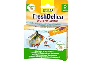 Tetra FreshDelica Daphnia 16 x 3g, Mangime Naturale per Tutti i Pesci Ornamentali