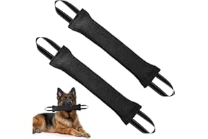 ZIYONIX 2Pcs Boudin À Mordre Jouet pour Chien 30 cm Boudin Mordant Chiens Jouet Remorqueur Morsure Chien Jouet Interactif d'entraînement pour Chiens avec 2 Anses pour le Tir à la Corde et Récupération (Noir)