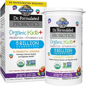 Garden of Life Probiotic for Kids - Dr. Formulated Organic Kids+ Supplement, Shelf Stable