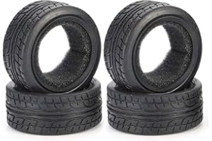 KINGCOO 1/10 RC Autoreifen auf der Straße, 4Stück 64mm RC Auto Gummireifen mit Schaumstoffeinlagen Reifen für 1:10 RC On Road Runflating Touring Racing Car für Tamiya HSP HPI Kyosho (B)