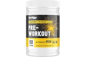 ‎GAELIKINE Pre Workout Pulver – Mit Koffein, BCAAs, Citrullin & Ashwagandha – Energie & Fokus beim Training – 450 g im Fruchtpunsch-Geschmack