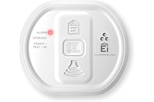 Ei Electronics Ei208 Kohlenmonoxidmelder, CO-Melder mit Batterie für 10 Jahre, Stand-Alone-Gerät, weiß