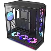 NZXT H9 Flow RGB+ (2025) - B&uuml;y&uuml;k &Ccedil;ift Odacıklı ATX Orta Kule Hava Akımı PC Kasası - 7 RGB Fan (6 x 140mm, 1 x 120mm) ve Kontr
