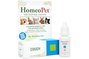 HomeoPet Cough, Natural Cough Supplement for Dogs, Cats, and Other Pets, Safe and Gentle Cough Medicine, 15 Milliliters