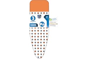 LaundrySpecialist Housse pour table à repasser avec zone de stationnement résistante à la chaleur pour votre fer à repasser - max 10 min.250 degrés Celsius - Taille L/XL pour 52x140 cm - 3 couches