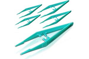 Paquete de 5 – Pinzas de plástico desechables RE-GEN, ideales para salud y belleza, primeros auxilios, artes y manualidades médicas