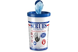 KRAFFT SCRUBS in a Bucket - 30 St. Handreinigungstücher - Handreiniger mit NSF-Freigabe - die perfekte Handreinigung - Überall einsetzbar und ideal für unterwegs
