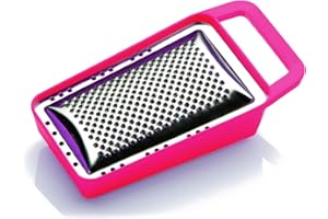 Zaseves di Zanetti Severino 220 Grattugia con Cassetto, Acciaio, Rosso